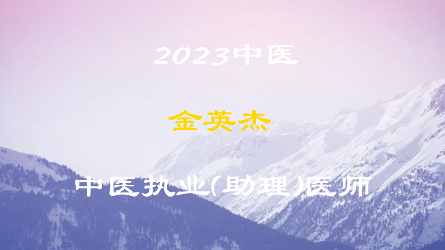 2023金英杰中医执业（助理）全程