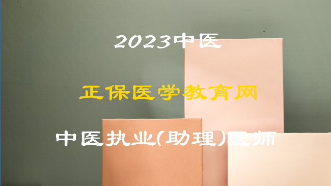 2023正保医学教育网中医执业（助理）全程